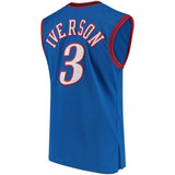 3-Allen Iverson Philadelphia 76ers 1999-2000 Hardwood Classics Jersey - Royal