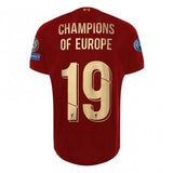 LFC MENS EUROPEAN HOME SHIRT 19/20 - UCL GOLD - CHAMPIONS OF EUROPE 19