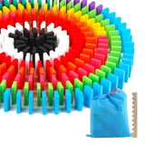 240pcs/set Domino Toys Children Wooden Toys Colored Domino Blocks Kits Early Learning Dominoes Games Educational