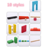 120 Pcs/set Wooden Domino Institution Accessories Organ Blocks Rainbow Jigsaw Dominoes Montessori Educational Toys